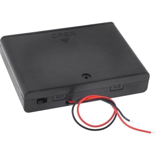 6xAA 1.5V Battery Holder Storage Box Case ON/OFF Switch with Cap Wire Batteries Holder For Battery Storage Tools Mayitr