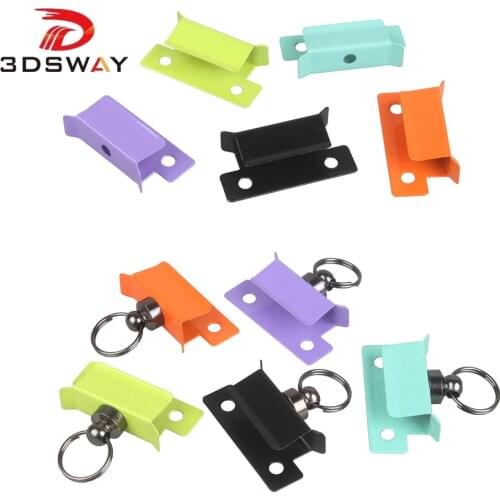 3DSWAY 4pcs 3D Printer Parts Glass Hotbed Platform Clamp Colorful Stainless Steel Heated Bed Ultimaker Build Plate Clip Ender 3
