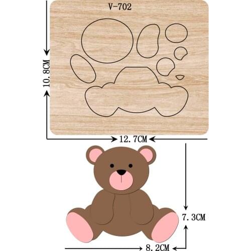 DIY New Bear wooden dies cutting dies for scrapbooking /Multiple sizes /V-702