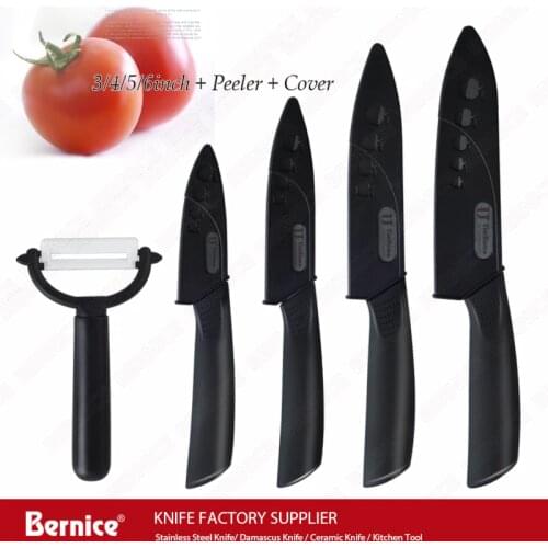 Hot Sale black blade ceramic knife set chefs kitchen knives