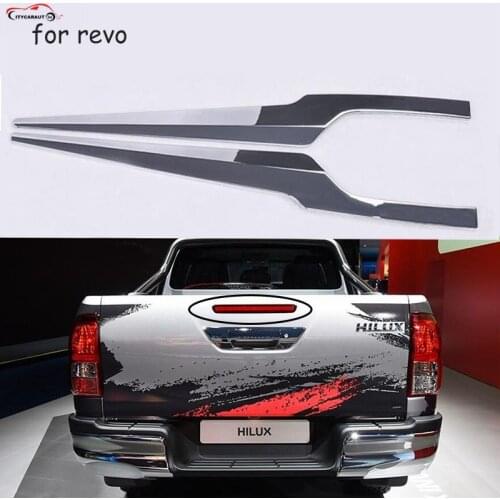 CITYCAR CHROME Rear trunk lid for revo ABS chrome trunk lid back trim rear trim FOR 2015 HILUX REVO accessory accessories