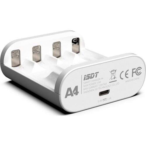 ISDT A4 10W 1.5A AA AAA Battery Charger DC Smart Battery Charger Unit For 10500 12500 Battery