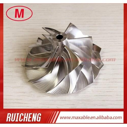CUSTOM reverse 6+6 blades 57.04/76.13mm High performance turbo milling/alumunum 2618/billet compressor wheel