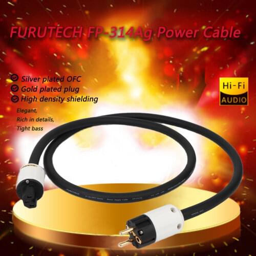 Hot Selling HIFI FURUTECH FP-314Ag Power Cable line Power Cord with Oyaide P-320E Schuko EU Plug AC cable hifi Vinshle
