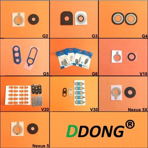 Material Glass For LG G2 G3 G4 G5 G6 V10 V20 V30 Nexus 5 5X Housing Rear Back Camera Glass Lens Cover with Adhesive repair parts