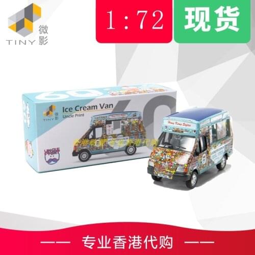 Tiny 1:72 Ice Cream van Vehicles Collection Metal Die-cast Simulation Model Cars Toys