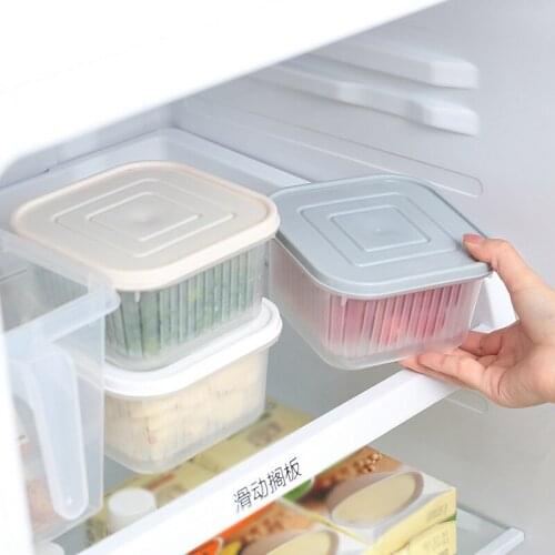 Multifunctional Storage Box Plastic Wash Basket Fruit Vegetable Drain Basket Kitchen Basket Refrigerator Food Preservation Box