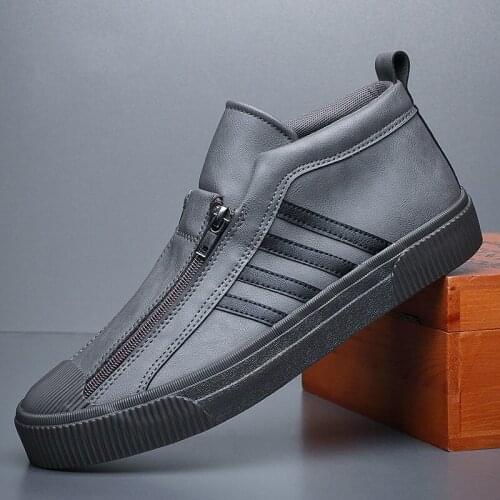 21278 Men Casual Shoes Italian Winter Warm Loafers Moccasins Breathable Slip on Black Driving Shoes Plus Size 38-44