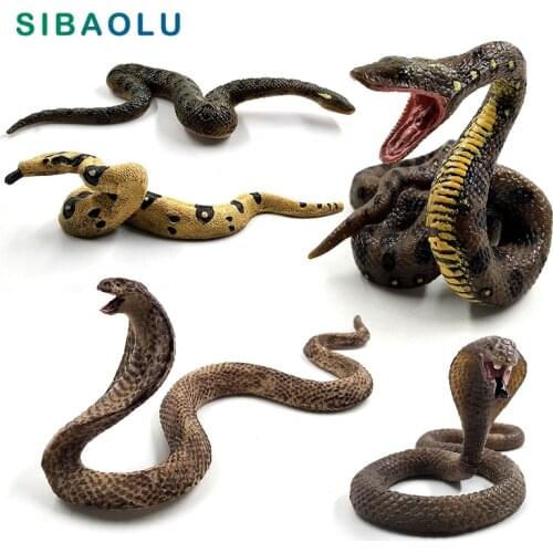 New Snake Cobra Python Green Anaconda figurine Simulation animal Model home decor miniature fairy garden decoration accessories
