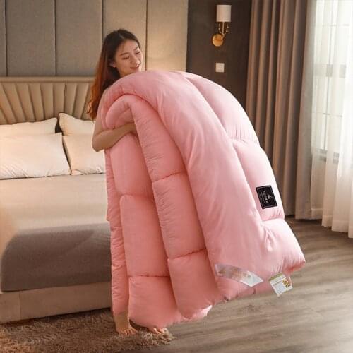 New Goose Down Winter Quilt Comforter Blanket Duvet Filling Cotton Cover Twin Single Queen Supper King Size Yellow White Pink