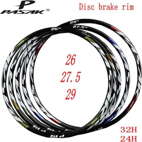 MTB 26 /27.5/29 Inch Clincher Bicycle Rims 24/32 Hole Disc Brake Rims Aluminum Alloy Mountain Bike Rims Circles