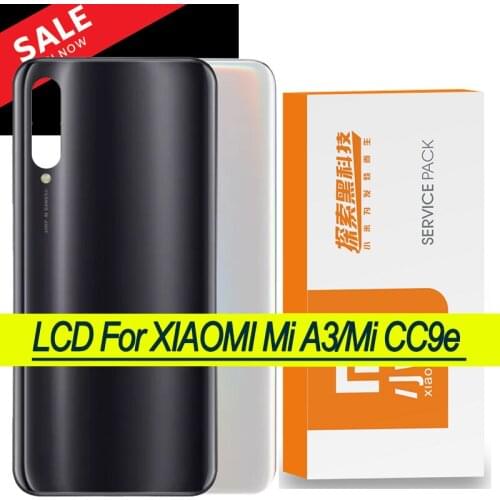 Original NEW For Xiaomi Mi A3 Battery Cover Back Glass Panel Rear Housing Door Phone Case For Xiaomi Mi CC9e/Mi A3 Battery Cover
