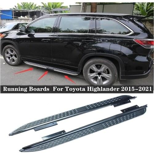 NEW High Quality Aluminum alloy Running Boards Side Step Bar Pedals Fits For Toyota Highlander 2015-2021 Years