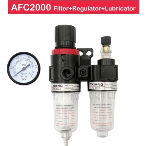 AFC2000 Air Filter Regulator Combination AFC2000 Lubricator Combinations, 1/4" Port FRL Union Air Treatment