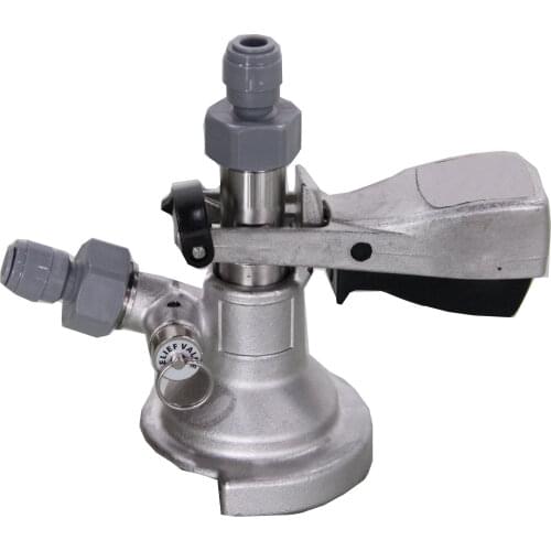 A-Type Keg Coupler S.S (with Pressure Relief Valve; 2 x Duotight KL06903)