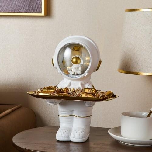 Statues for Decoration Storage Box Figurines for Interior Astronaut Decorative Tray Living Room Decor Home Decor Accessories