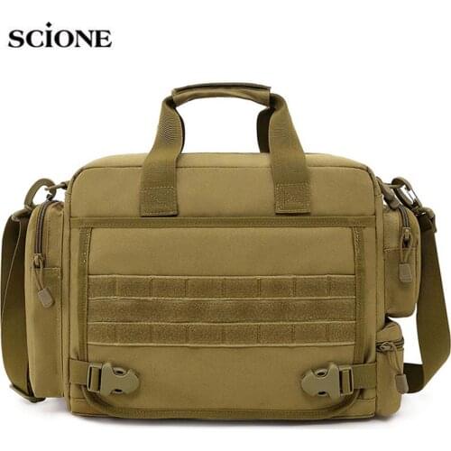 14inch Laptop Military Bag Tactical Bags Camouflage Army Camping Hiking Shoulder Travel Outdoor Molle Bag Sport Fishing XA182A
