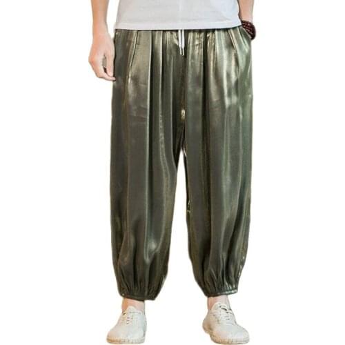 Reflective Sweatpants Men New Fashion Hip Hop Baggy Pants Men High Street Joggers Pants Male Elastic Waist Harem Pants