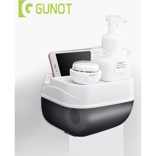 GUNOT Waterproof Toilet Paper Holder Plastic Toilet Paper Dispenser Portable Tissue Box Wall-mounted Bathroom Accessories