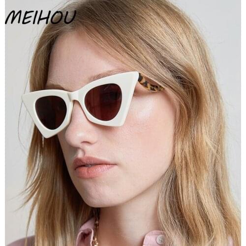 Vintage Ladies Cat Eye Sunglasses Women Hot Small Triangle Green Gradient Sun Glasses for Women fashion 2021 Luxury Eyewear