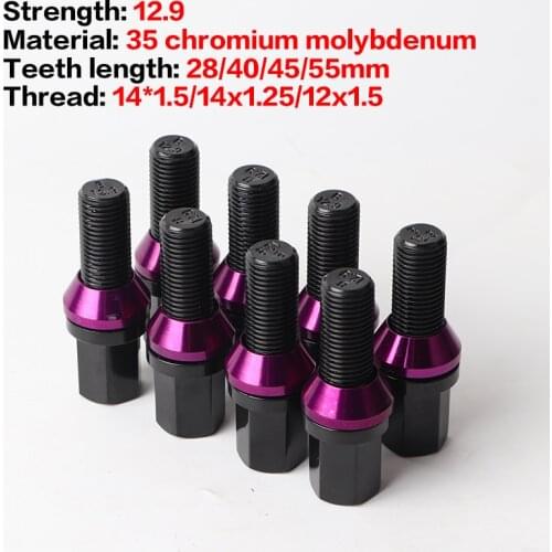 16/20Pieces Forged modified wheel eccentric bolt 5x114.3 to 5x112 M14x1.5 12x1.5 suit for VW-Golf 5/6/7 Audi-A3 A4 A5 A6 TT Benz
