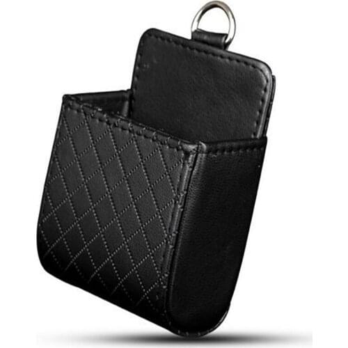 200 X Black PU Leather Multifunction Car Outlet Tuyere Storage Organizer Box Bag For Mobile Phone Holder