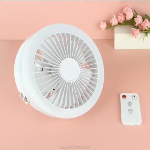 4000mAh USB Rechargeable Remote Control 3 Gears Hanging Ceiling Fan with LED Light Lamp for Camping Outdoor Tent M26 21 Dropship