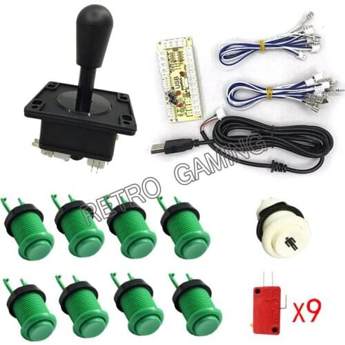Arcade Game DIY kit for Mame USB Zero Delay USB Encoder 8 Way Classic Arcade Joystick American style Push Button Free shipping