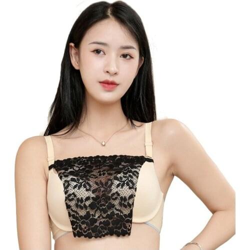 Anti-peeping on chest Tube Top Chest-Wrap Underwear Anti-Exposure bandeau top Small Chest Lace Underwear Bra Chest Anti-Slip Bra