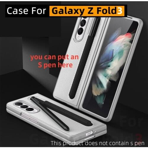 For samsung Galaxy Z Fold 3 Case With S pen holder W22 Protective Cover For Samsung Galaxy Z Fold3 Case with s pen slot