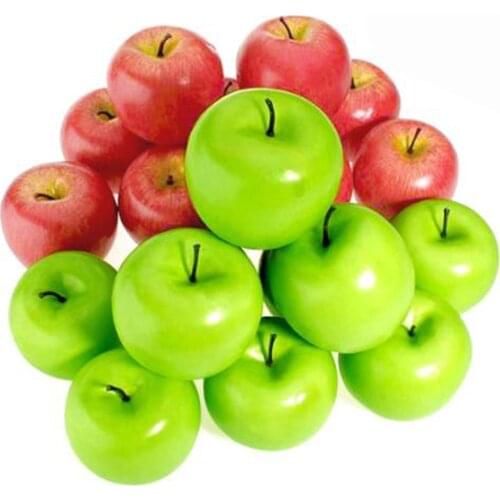 10pcs Life Like Decorative Artificial Fake Fruit Kitchen Home Decor Craft Food Decor Home Party Decoration Artificial Apples New