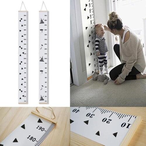 Wooden Kids Growth Chart Children Room Decor Wall Hanging Height Measure Ruler