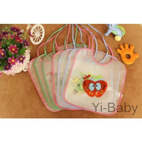 7PCS/Set YB0005 Baby waterproof bib Infant saliva towels Week bib for Italian Burp Cloths EVA bibs Free shipping