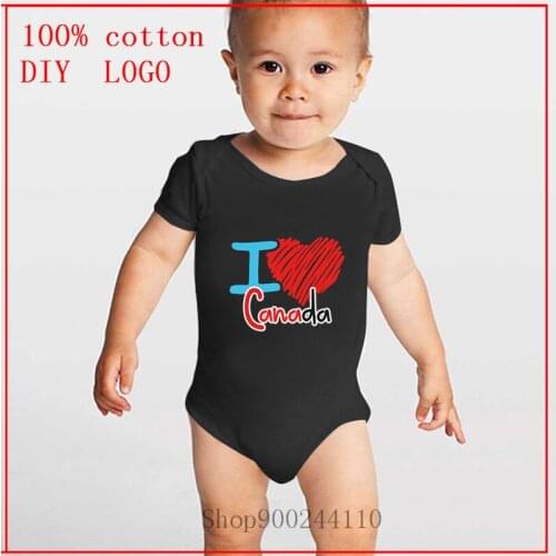 Designs Newborn i love canada Baby Bodysuit Summer Boys Girls Jumpsuit Letter Short Sleeve Clothes Infant Outfits for Kids Gifts