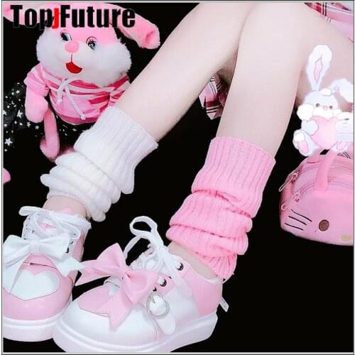 Golita Punk Harajuku Leg Warmer Women Knit Leg Warmers Boot High Boot Stockings Leggings girl sweet lolita cosplay leg warmer