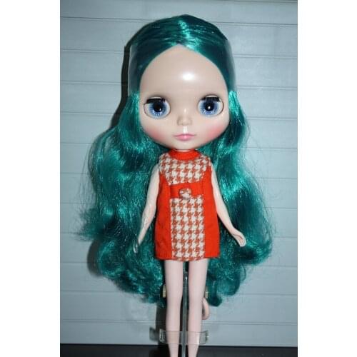 Free shipping Nude doll (green hair )