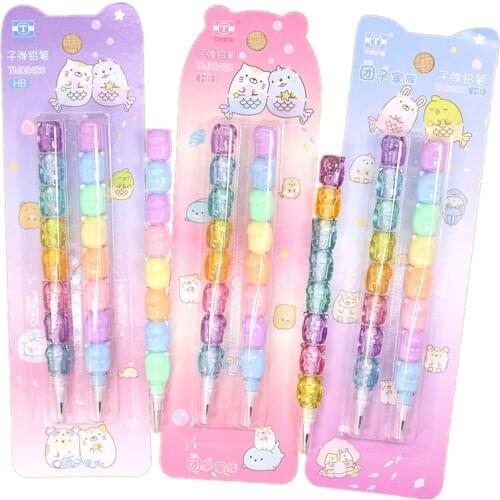 2pcs Cute Animal Non-Sharpening Pencil HB Sketch Drawing Pencils Stationery School Office Supplies for Kids Gift