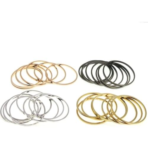 1mm thick 6-60mm Brass Closed Ring Round Big Circle Earrings Hoop For diy Necklace Pendant Connectors Jewelry Making Accessories