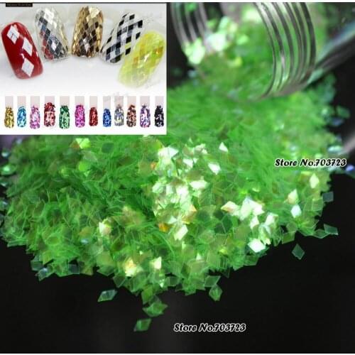 Ling-shaped sequins sexy fashion Garay lights flashing a piece of Transparent green C51