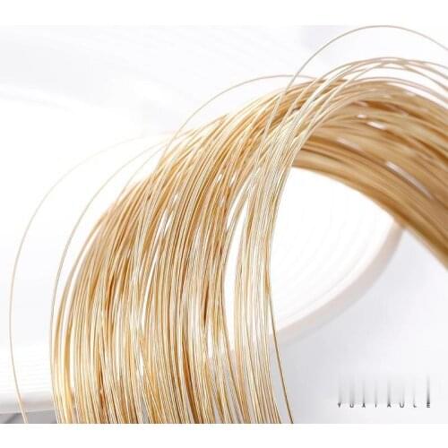 14K gold wrap molding line semi-hard line not peeling copper wrap real gold copper wire handmade DIY accessories materials 1M