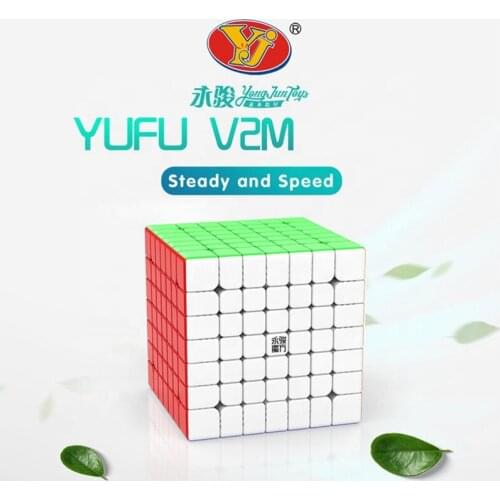 Yongjun Yufu V2M 7x7x7 Magic Magnetic Cube Stickerless Professional speed cube Magnets 7x7 Cubo Magico Educational Toys Gifts
