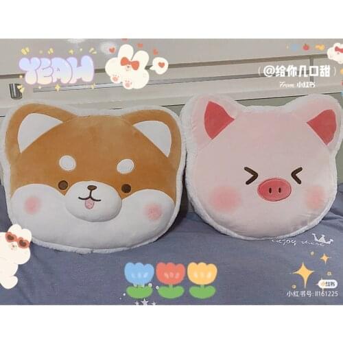 Lovely 30CM New Plush Animals Dog Pig Soft Stuffed Pillow Hand Warmer For Children Girlfriend Birthday Present