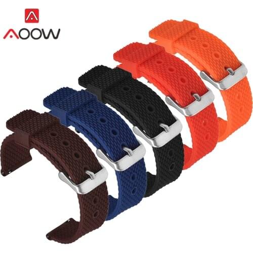 Soft Silicone Strap 18mm 20mm 22mm 24mm for Samsung Galaxy Watch Active 42mm 46mm Gear S3 Amazfit Sport Waterproof Bracelet Band