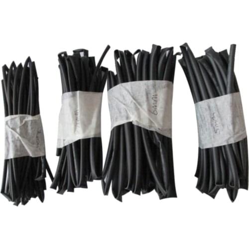 1 Set Of Heat Shrink Tube 4x1 Meter Lenghts Heat Shrinking Tubing Black Tube 3mm 4mm 5mm 6mm Equipment Sets
