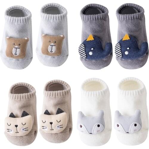 Cartoon Baby Socks Spring Autumn Anti Slip Short Floor Sock for Infant Babies Boy Girl Cute Animal Accessories Newborn Kids Gift