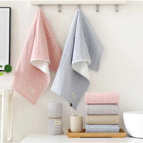 100% Cotton Face Bathing Towel High Water Absorption Rate Soft Non-fading Suitable For Bathroom SPA Travel Gym Camping Sports