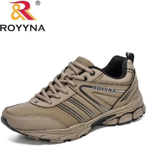 ROYYNA 2020 New Style Action Leather Running Shoes Men Lightweight Walking Jogging Sport Sneakers Man Breathable Footwear Trendy