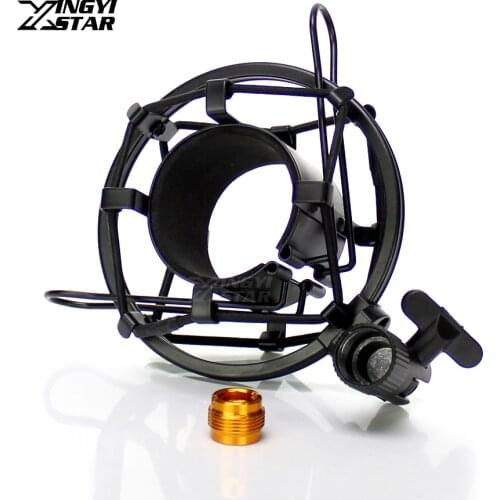 Universal Metal C01U Pro Condenser Microphone Holder Shock Mount For Broadcast Studio Mic Stand Filter Suspension Spider Bracket