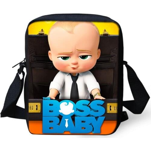 HaoYun Womens Messenger Bags Boss Baby Pattern Chidrens Shoulder Bags Cartoon Anime Designer Teenagers Mini Flaps Puse Bags