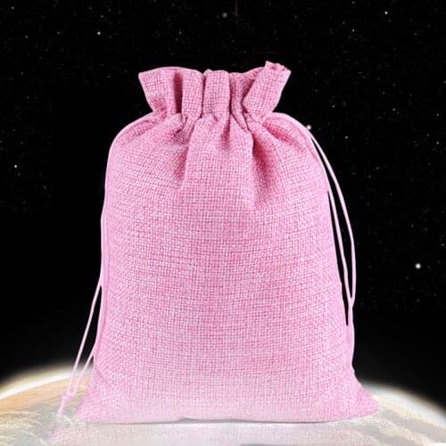 10Pcs Jewelry Display Burlap Packing Pouches Drawstring Bags Wedding Favors And Gifts Hemp Cord Twine String for Jewelry Making